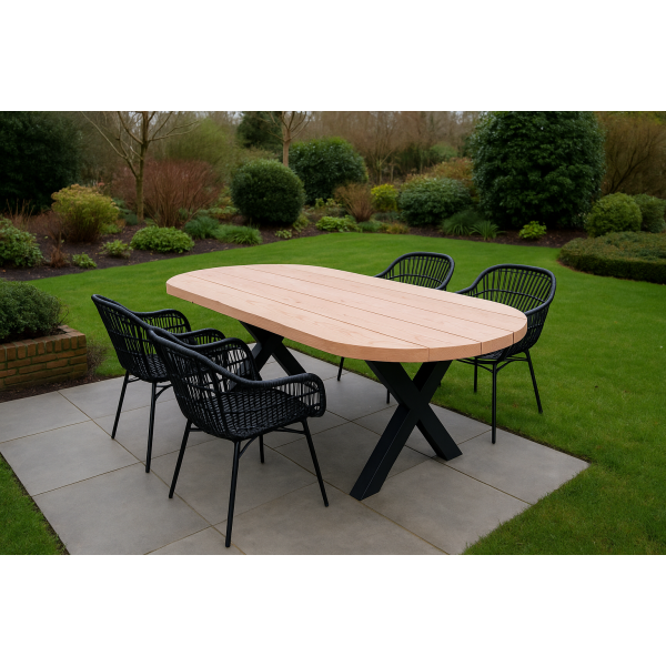 Deens Ovale Douglas Tuintafel op Maat – Stel Zelf Samen