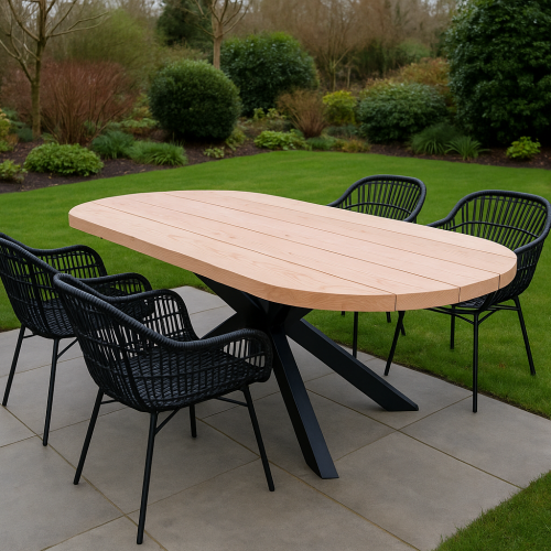 Deens Ovale Douglas Tuintafel op Maat – Stel Zelf Samen