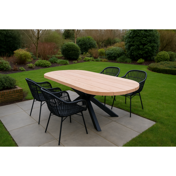 Deens Ovale Douglas Tuintafel op Maat – Stel Zelf Samen